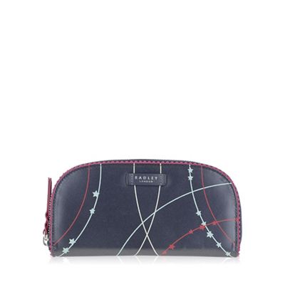 Large navy leather 'Constellation' matinee purse